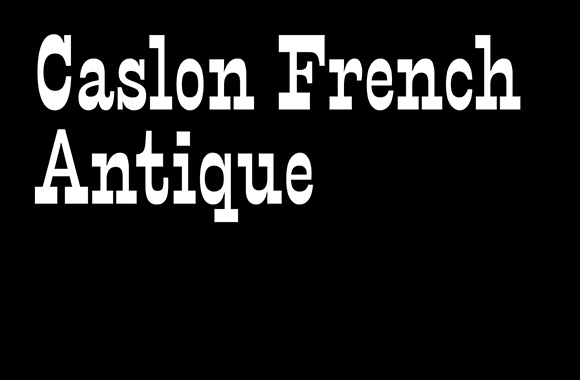 Font Caslon French Antique
